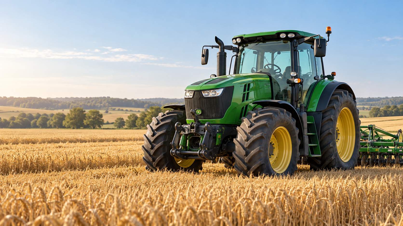 Illustrative agriculture equipment scene