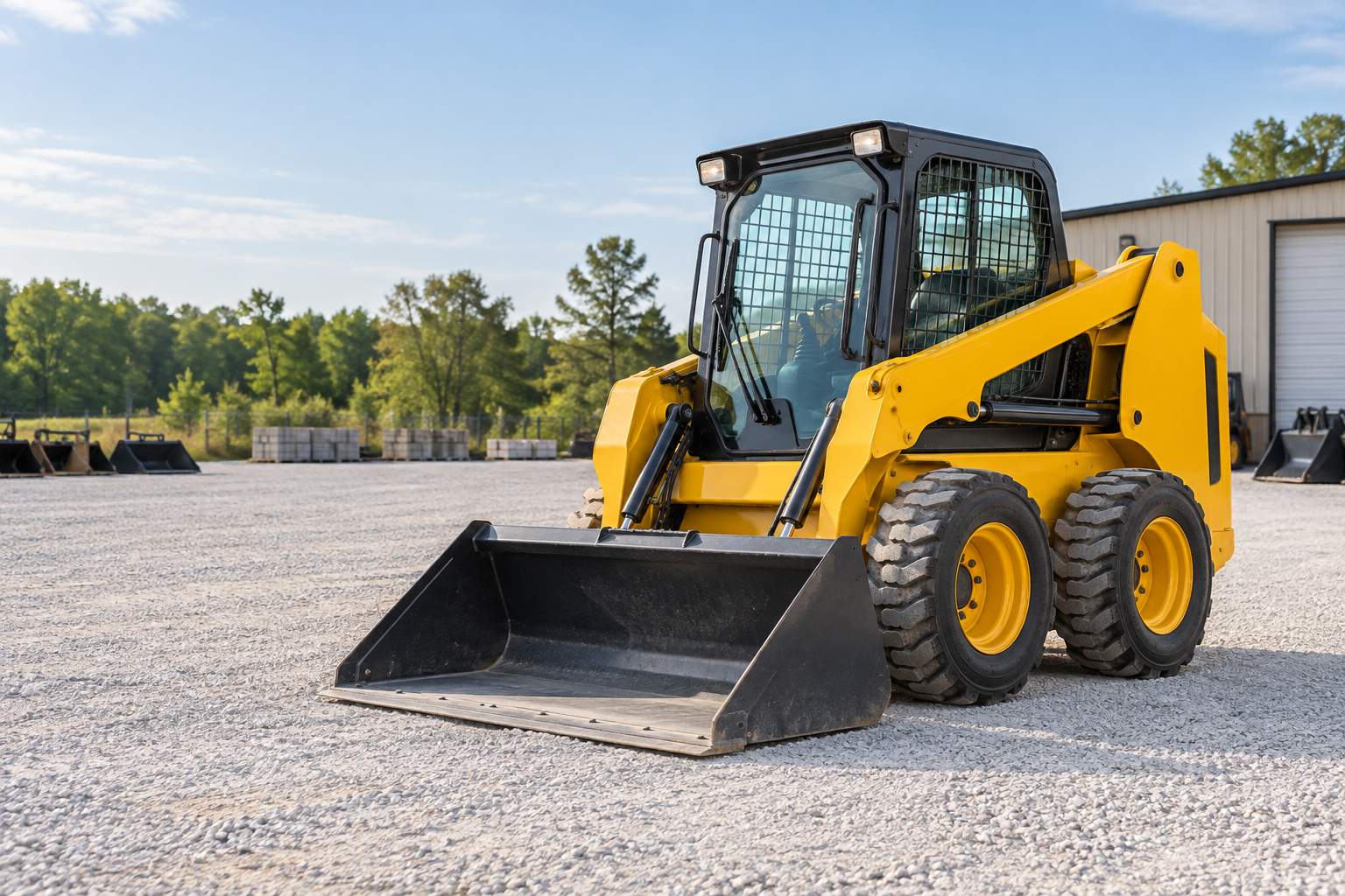 Illustrative construction equipment scene
