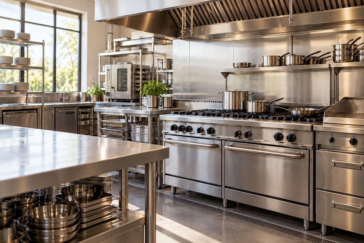 Illustrative foodservice equipment scene